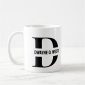 Initial und Name Personalisiert Mit Monogramm Kaffeetasse (Links)