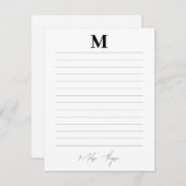 Initial- und Namensschild für persönliche Signatur Mitteilungskarte (Vorne/Hinten)