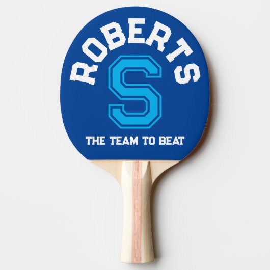 Initial- und Teamname eines benutzerdefinierten bl Tischtennis Schläger (Rückseite)