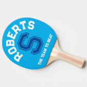 Initial- und Teamname eines benutzerdefinierten bl Tischtennis Schläger (Seitenansicht)