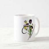 Initial V mit Vintagen Violas Kaffeetasse (VorderseiteRechts)