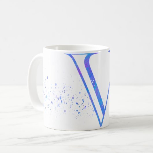 initial V mug Kaffeetasse (Vorderseite Links)