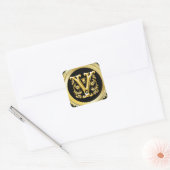Initial V Square Sticker in Gold (Umschlag)