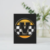 Initial V Taxifahrer Postkarte (Stehend Vorderseite)