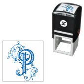 Initial Vintager Viktorianischer Letter P-Monogram Permastempel (Beispiel)