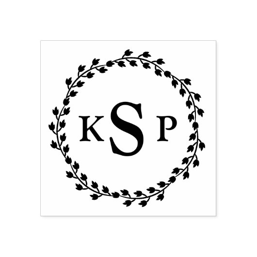 Initial Vintages Brief-Monogramm Gummistempel (Prägung)