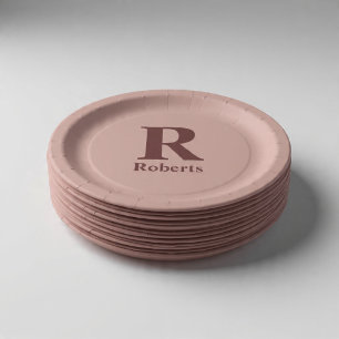 Initial/Vorname/Familienname der benutzerdefiniert Pappteller