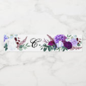 Initial Water Flasche Label Lavender Hibis Wasserflaschenetikett (Einzelnes Label)