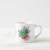 Initial, Watercolor Berries & Greenery Bouquet 6oz Espressotasse (Rechts)