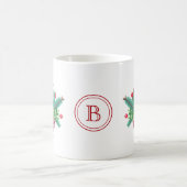 Initial, Watercolor Berries & Greenery Bouquet Kaffeetasse (Mittel)
