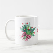 Initial, Watercolor Berries & Greenery Bouquet Kaffeetasse (Links)