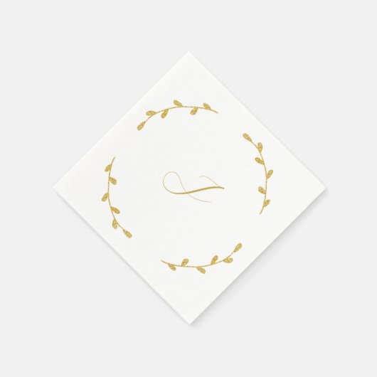 Initial Wedding Reception Napkins Serviette (Ecke)