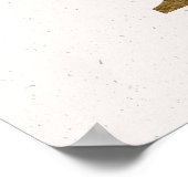 Initial X Golden and Blue Floral Monogram Poster (Ecke)