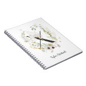 Initial X mit Blume für weiche Farben Notizblock (Rechte Seite)