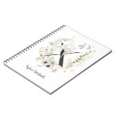 Initial X mit Blume für weiche Farben Notizblock (Linke Seite)