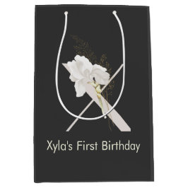 Initial X mit weicher Blume Mittlere Geschenktüte