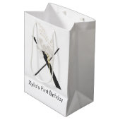 Initial X mit weicher Blume Mittlere Geschenktüte (Vorderseite Schrägansicht)