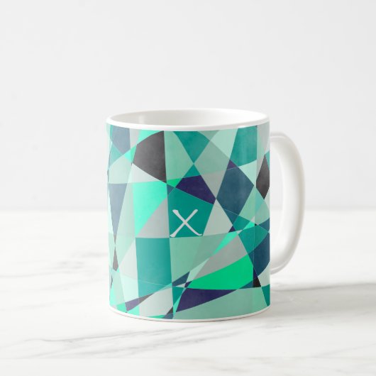initial X mug Kaffeetasse (VorderseiteRechts)