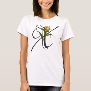 Initial X, Xerochrysum bractea T - Shirt