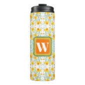 Initial Yellow Daffodil Pattern Inspirivity Thermosbecher (Vorderseite)