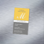 Initial Yellow Gray Magnetische Visitenkarte (Beispiel)