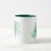Initial Z Aquarell Monogram Green Botanical Tasse (Zentrum)