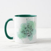 Initial Z Aquarell Monogram Green Botanical Tasse (Links)