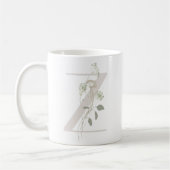 Initial Z mit weich Blume Kaffeemaschine Tasse (Links)