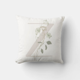Initial Z mit weicher Blume Kissen