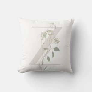 Initial Z mit weicher Blume Kissen