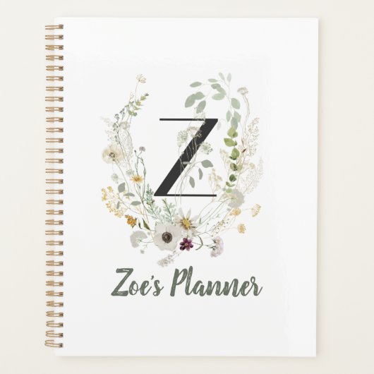 Initial Z mit weicher Blume Planer (Vorderseite)