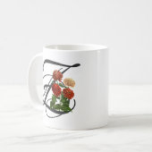 Initial Z, Zinnia Coffee Tasse (Vorderseite Links)