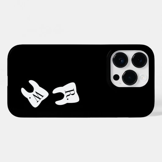 Initial Zähne Symbol Case-Mate iPhone Hülle (Rückseite (Horizontal))