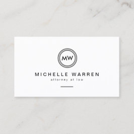 Initialanwälte für moderne Circle Monogram Visitenkarte