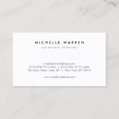 Initialanwälte für moderne Circle Monogram Visitenkarte (Rückseite)