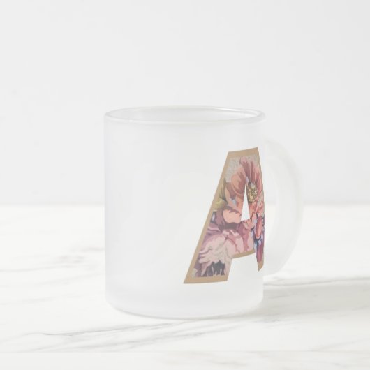 Initialbrief A Monogramm Mattglastasse (VorderseiteRechts)