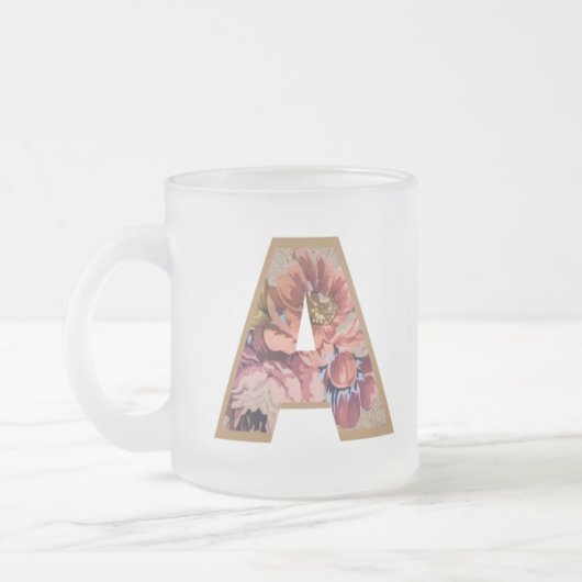 Initialbrief A Monogramm Mattglastasse (Links)