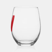 Initialbrief des Motors Red Modern Monogram Weinglas Ohne Stiel (Links)