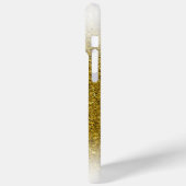 Initialbrief für Chic Monogram Gold Glitzer Heart Case-Mate iPhone Hülle (Rückseite / Links)