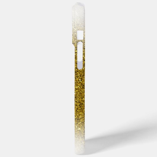 Initialbrief für Chic Monogram Gold Glitzer Heart Case-Mate iPhone Hülle (Rückseite / Links)