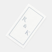 Initialbrief für das Dusty Blue Monogram Wedding 2 Serviette (Ecke)