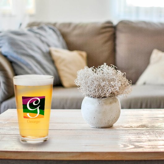 Initialbrief für moderne Monogramme Glas