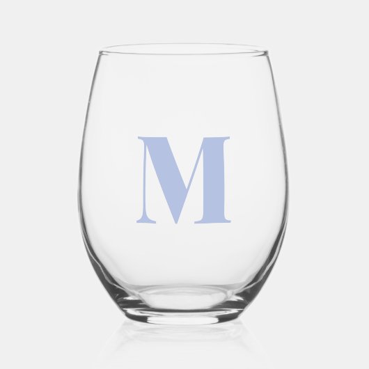 Initialbrief Heather Modern Monogram Weinglas Ohne Stiel (Vorderseite)