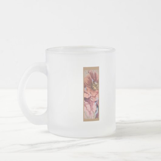 Initialbrief I Monogramm für rustikale Flora Mattglastasse (Links)