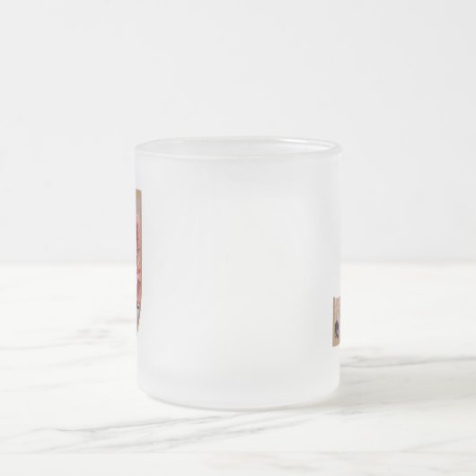 Initialbrief J Monogram, rustikal floral Mattglastasse (Mittel)