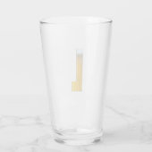 Initialbrief L der Funny Beer Head Monogram Glas (Rückseite)
