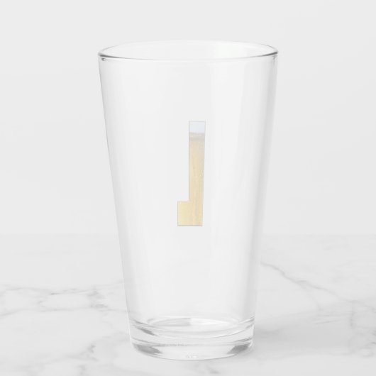 Initialbrief L der Funny Beer Head Monogram Glas (Rückseite)