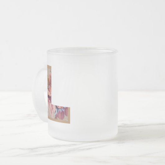 Initialbrief L Monogramm Mattglastasse (Vorderseite Links)
