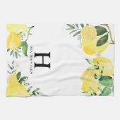 Initialbrief Mit Monogramm Lemon Garden Geschirrtuch (Horizontal)