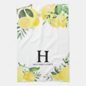 Initialbrief Mit Monogramm Lemon Garden Geschirrtuch (Vertikal)